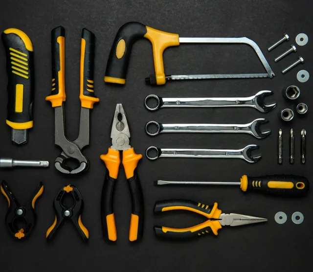 top-view-mechanical-tools-arrangement